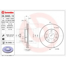 09.B463.10 BREMBO Тормозной диск