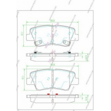 H361I15 NPS Комплект тормозных колодок, дисковый тормоз