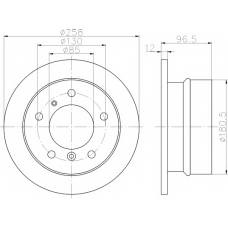 8DD 355 111-871 HELLA PAGID Тормозной диск