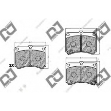 BP1083 DJ PARTS Комплект тормозных колодок, дисковый тормоз