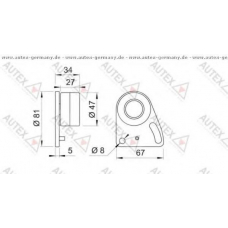 641785 AUTEX Натяжной ролик, ремень грм