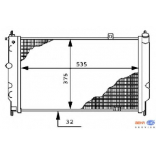 8MK 376 716-091 HELLA Радиатор, охлаждение двигателя