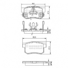 J3614017 NIPPARTS Комплект тормозных колодок, дисковый тормоз