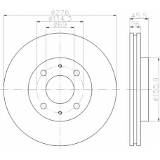 8DD 355 112-951 HELLA Тормозной диск