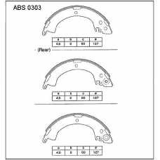 ABS0303 Allied Nippon Колодки барабанные