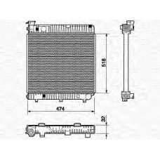 350213523000 MAGNETI MARELLI Радиатор, охлаждение двигателя