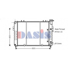 520108N AKS DASIS Радиатор, охлаждение двигателя