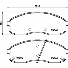 8DB 355 019-581 HELLA PAGID Комплект тормозных колодок, дисковый тормоз