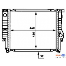 8MK 376 713-271 HELLA Радиатор, охлаждение двигателя