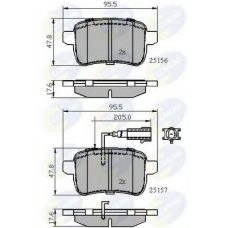 CBP12103 COMLINE Комплект тормозных колодок, дисковый тормоз