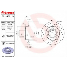 08.9488.1X BREMBO Тормозной диск