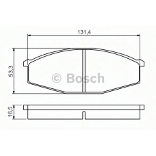 0 986 494 566 BOSCH Комплект тормозных колодок, дисковый тормоз