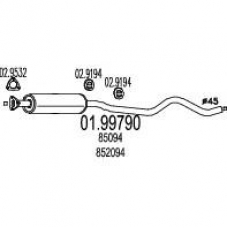 01.99790 MTS Средний глушитель выхлопных газов