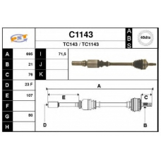 C1143 SNRA Приводной вал