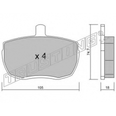 018.0 TRUSTING Комплект тормозных колодок, дисковый тормоз