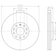 8DD 355 107-631 HELLA PAGID Тормозной диск