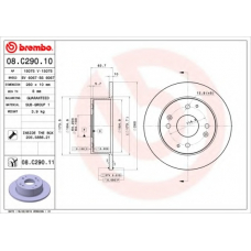 08.C290.10 BREMBO Тормозной диск