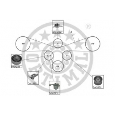 SK-1377AQ1 OPTIMAL Водяной насос + комплект зубчатого ремня