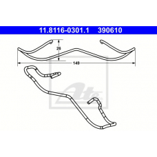 11.8116-0301.1 ATE Пружина, тормозной суппорт