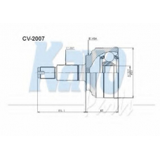 CV-2007 KAVO PARTS Шарнирный комплект, приводной вал