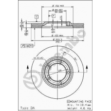 09.6804.10 BREMBO Тормозной диск