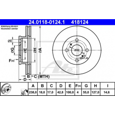 24.0118-0124.1 ATE Тормозной диск