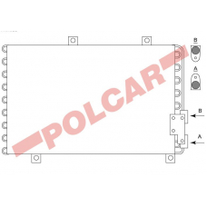 1405K8B2 POLCAR Skraplacze klimatyzacji