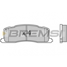 BP2538 BREMSI Комплект тормозных колодок, дисковый тормоз