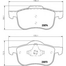 8DB 355 008-851 HELLA PAGID Комплект тормозных колодок, дисковый тормоз