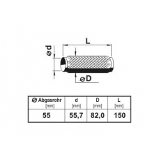 460408 ERNST Гофрированная труба, выхлопная система; Гофрирован