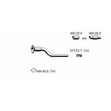 530422 ERNST Труба выхлопного газа