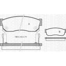 8110 14076 TRIDON Brake pads - front