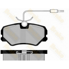 PA493 BRAKE ENGINEERING Комплект тормозных колодок, дисковый тормоз