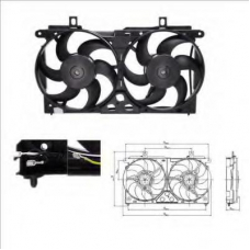 805-0002 TYC Вентилятор, охлаждение двигателя