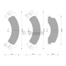 0 986 AB2 341 BOSCH Комплект тормозных колодок, дисковый тормоз