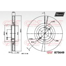 875649.0000 MAXTECH Тормозной диск