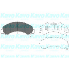 KBP-3511 KAVO PARTS Комплект тормозных колодок, дисковый тормоз