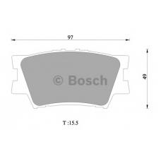 0 986 AB1 421 BOSCH Комплект тормозных колодок, дисковый тормоз