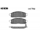 181784 ICER Комплект тормозных колодок, дисковый тормоз