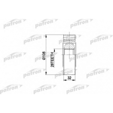 PCV3016 PATRON Шарнирный комплект, приводной вал