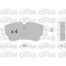 822-310-0 CIFAM Комплект тормозных колодок, дисковый тормоз