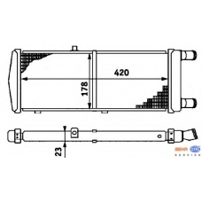 8MK 376 715-201 HELLA Радиатор, охлаждение двигателя