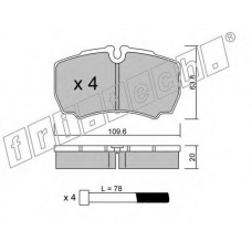 620.0 fri.tech. Комплект тормозных колодок, дисковый тормоз