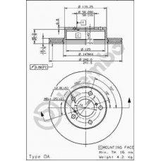 09.6877.10 BREMBO Тормозной диск