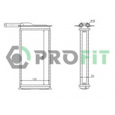 PR 2540N1 PROFIT Теплообменник, отопление салона