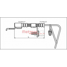 4112511 METZGER Тормозной шланг