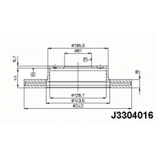 J3304016 NIPPARTS Тормозной диск