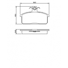 0 986 424 274 BOSCH Комплект тормозных колодок, дисковый тормоз