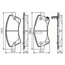 0 986 495 106 BOSCH Комплект тормозных колодок, дисковый тормоз