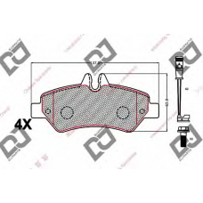 BP2174 DJ PARTS Комплект тормозных колодок, дисковый тормоз